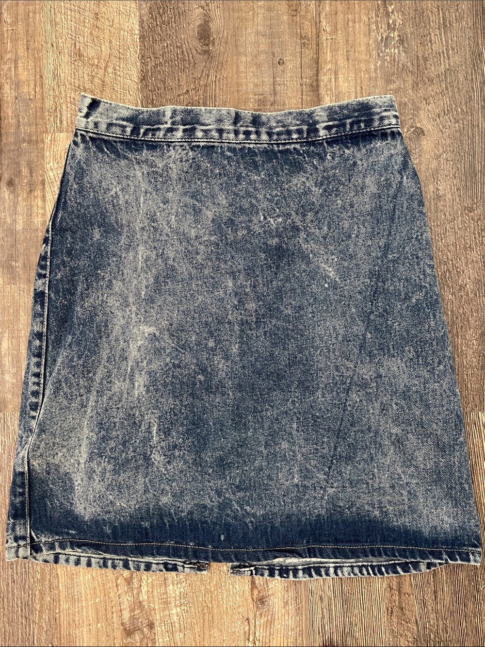 VTG Acid-Washed Denim Pencil Skirt